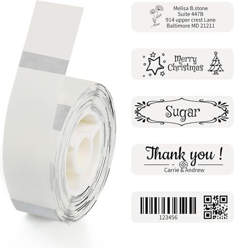 3 Rolls D110/D11 Clear, White, Glow in The Dark Label Maker Tape, Address Labels Name Labels for Daycare, School, Travel, Luminous Sticker for handrails, Doors, exits, Emergency corridors, switches in Kuwait