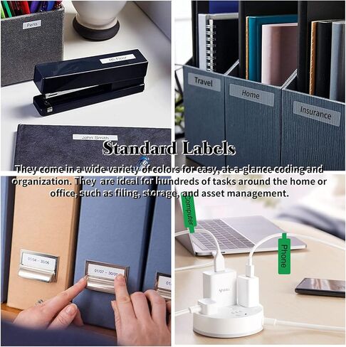 3 Rolls D110/D11 Clear, White, Glow in The Dark Label Maker Tape, Address Labels Name Labels for Daycare, School, Travel, Luminous Sticker for handrails, Doors, exits, Emergency corridors, switches in Kuwait