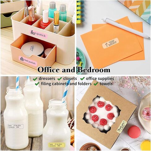 3 Rolls D110/D11 Clear, White, Glow in The Dark Label Maker Tape, Address Labels Name Labels for Daycare, School, Travel, Luminous Sticker for handrails, Doors, exits, Emergency corridors, switches in Kuwait