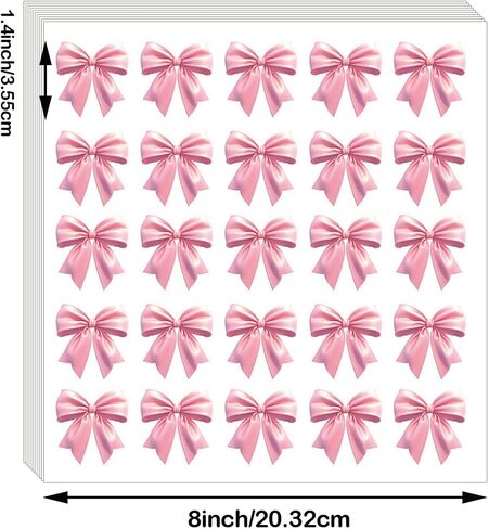500 Pcs Pink Bow Sticker Watercolor Bow Tie Seal Sticker Cute Coquette Bowknot Paper Decal Self-Adhesive Label Sticker Pink Coquette Bow Stickers Envelope Gift Wrapping (Pink) in Saudi Arabia