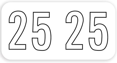 500Pcs 2025 Stickers for Chart File Folder Planner Organization, 25 Lable Tab Stickers Year Number File Labels Self Adhesive for Office Home Files Organization Decors (Black) in Saudi Arabia