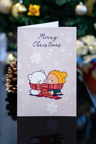 Greeting Card Assortment 5-Pack Authentic Merchandise 4" x 6" Inches Blank Milk and Mocha Cards with Envelopes Unique Designs for Family Friends Partners Cute Adorable Fun in Kuwait