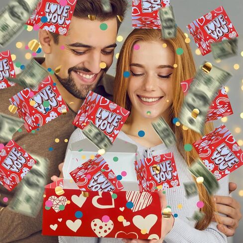 Birthday Surprise Gift Box Explosion for Money, Happy Birthday Gift Box Surprise Exploding Money Cash Pop-up Gift Box, Folding Bouncing Pop Box for Valentine Birthday Wedding Anniversary Mother's Day in Kuwait