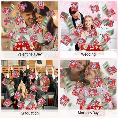 Birthday Surprise Gift Box Explosion for Money, Happy Birthday Gift Box Surprise Exploding Money Cash Pop-up Gift Box, Folding Bouncing Pop Box for Valentine Birthday Wedding Anniversary Mother's Day in Kuwait