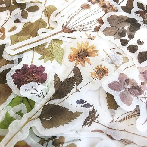 ملصقات Washi Vintage مجموعة ملصقات ختم ساخنة أبيض وأسود وردة زهرة لاصق اللصق للادة لاصقة لسردة اليقظة اليومية in Saudi Arabia