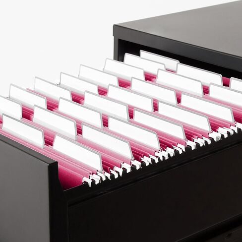 Smead Hanging File Folder with Erasable ProTab, 1/3-Cut Erasable Tabs, Adjustable Position, Letter Size, Blue, 20 per Box, Eraser Included (64210) in Kuwait