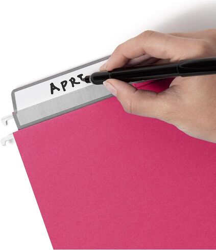 Smead Hanging File Folder with Erasable ProTab, 1/3-Cut Erasable Tabs, Adjustable Position, Letter Size, Blue, 20 per Box, Eraser Included (64210) in Kuwait
