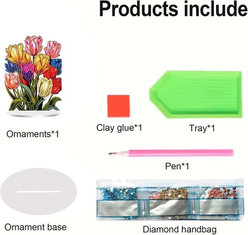 GemZono Diamond Art Painting Kit,Cactus Tabletop Diamond Art Desktop Ornament Special Shaped Rhinestone Desk Placement Ornament, Home Stand Up Gem Painting Craft Kit 6.94x7.24inch in Kuwait