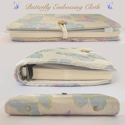 A5 Binder, 6 Ring Binder, Refillable Journal, Butterfly Notebook, Embroidered Journal, Budget Binder, 6"x8" Unlined Paper, Sketchbook, Travelers Journal, Butterfly Gifts, Planner Binder, Pink in Kuwait