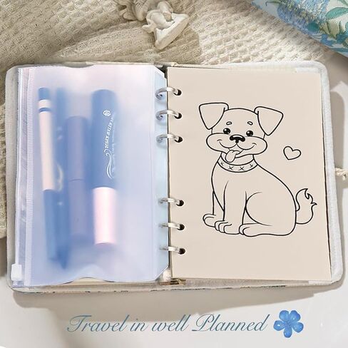 A5 Binder, 6 Ring Binder, Refillable Journal, Butterfly Notebook, Embroidered Journal, Budget Binder, 6"x8" Unlined Paper, Sketchbook, Travelers Journal, Butterfly Gifts, Planner Binder, Pink in Kuwait