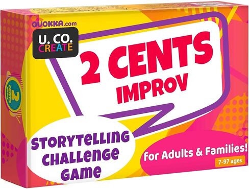 Quokka 2 Cents Comply Comedly Comedy Comedy Torkyling Cards - 60 ألعاب Story Story Funder و Creative - مجموعات ممتعة ، أنشطة الحفلات ، ليلة لعبة الكبار - 3-8 لاعبي القصص in Kuwait