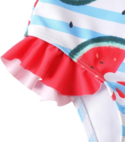 PATPAT Baby/Toddler Girls Swimsuits Ruffle Mermaid Floral One Piece Bathing Suit Beach Swimwear with Sun Hat in Kuwait