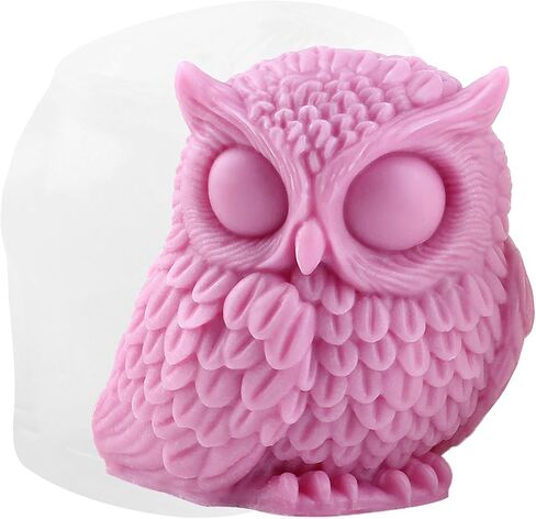 Owl Mold Owl Candle Mold Animal Candle Molds Owl Resin Casting Silicone Mold for Candle Home Decorate Mold Candle Making Mold Aromatherapy Candles Gypsum Clay Craft in Saudi Arabia