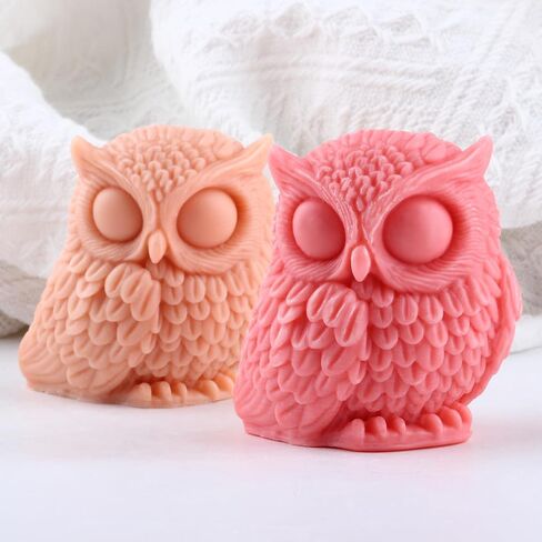 Owl Mold Owl Candle Mold Animal Candle Molds Owl Resin Casting Silicone Mold for Candle Home Decorate Mold Candle Making Mold Aromatherapy Candles Gypsum Clay Craft in Saudi Arabia