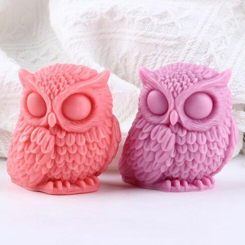 Owl Mold Owl Candle Mold Animal Candle Molds Owl Resin Casting Silicone Mold for Candle Home Decorate Mold Candle Making Mold Aromatherapy Candles Gypsum Clay Craft in Saudi Arabia