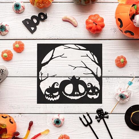 Halloween Pumpkin Frame Cutting Dies, Tree Metal Die Cuts for Card Making Embossing Stencil DIY Scrapbooking Photo Album Decorative DIY Paper Cards Making Gift, DIY Halloween Décor in Saudi Arabia