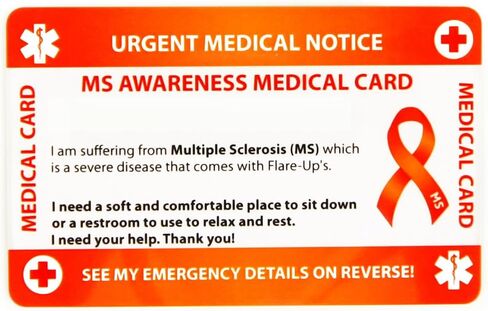Medical Card Awareness with Writable Panel and Patterned Lanyard, Emergency Contact PVC Card (MS) in Saudi Arabia