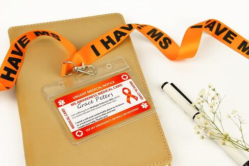 Medical Card Awareness with Writable Panel and Patterned Lanyard, Emergency Contact PVC Card (MS) in Saudi Arabia