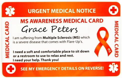 Medical Card Awareness with Writable Panel and Patterned Lanyard, Emergency Contact PVC Card (MS) in Saudi Arabia
