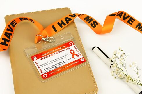 Medical Card Awareness with Writable Panel and Patterned Lanyard, Emergency Contact PVC Card (MS) in Saudi Arabia