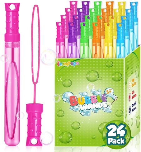 Bubble Wand, 36 Pcs Bubble Wands Bulk in 6 Colors, Bubble Party Favors for Kids, Summer Toys, Indoor Outdoor Activity, Themed Birthday, Wedding, for Girls & Boys in Kuwait