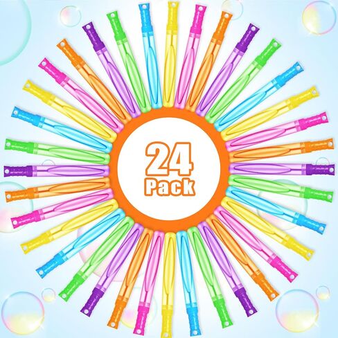 Bubble Wand, 36 Pcs Bubble Wands Bulk in 6 Colors, Bubble Party Favors for Kids, Summer Toys, Indoor Outdoor Activity, Themed Birthday, Wedding, for Girls & Boys in Kuwait