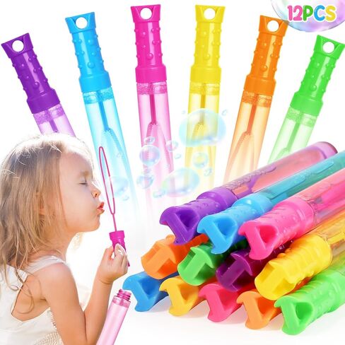 Bubble Wand, 36 Pcs Bubble Wands Bulk in 6 Colors, Bubble Party Favors for Kids, Summer Toys, Indoor Outdoor Activity, Themed Birthday, Wedding, for Girls & Boys in Kuwait