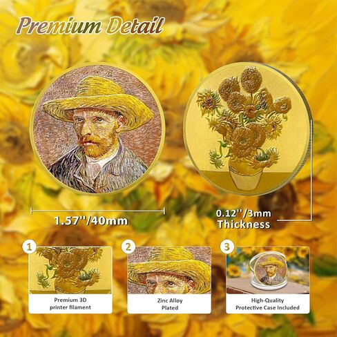 Artsy Cafe Terrace at Night Coin - Vincent Van Gogh Art Commemorative Coins - Van Gogh Paintings Prints Decor Pictures Chips and Medallions - Van Gogh Gifts for Men Women Kids in Saudi Arabia