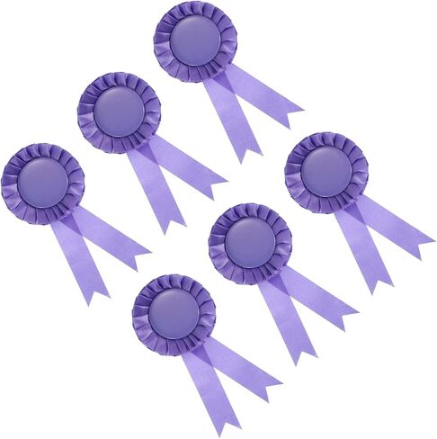 yokive 6 pcs blank Award Ribbon ، شرائط الفائز مع دبوس | شريط الاعتراف كبير لحفل زفاف دراسة المنزل ، المنافسة ، الأرجواني in Saudi Arabia
