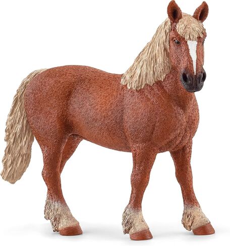 Schleich Farm World Realistic Noriker Stallion Horse Figurine - Highly Detailed and Durable Farm Animal Toy, Fun and Educational Play for Boys and Girls, Gift for Kids Ages 3+ in Saudi Arabia