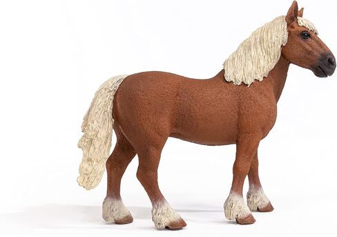 Schleich Farm World Realistic Noriker Stallion Horse Figurine - Highly Detailed and Durable Farm Animal Toy, Fun and Educational Play for Boys and Girls, Gift for Kids Ages 3+ in Saudi Arabia