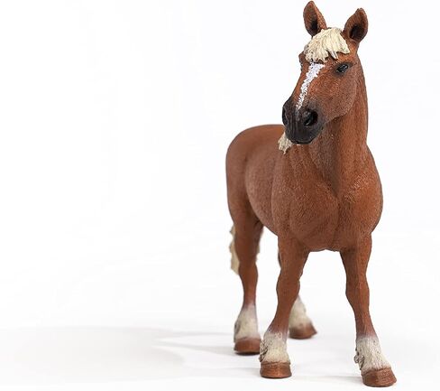 Schleich Farm World Realistic Noriker Stallion Horse Figurine - Highly Detailed and Durable Farm Animal Toy, Fun and Educational Play for Boys and Girls, Gift for Kids Ages 3+ in Saudi Arabia
