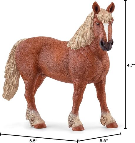 Schleich Farm World Realistic Noriker Stallion Horse Figurine - Highly Detailed and Durable Farm Animal Toy, Fun and Educational Play for Boys and Girls, Gift for Kids Ages 3+ in Saudi Arabia