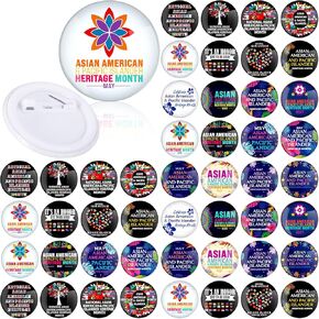 Hotop 100 Pcs National Social Work Month Pins Bulk 1.5 Inch Round Button Badges for Backpacks National Social Work Month Button Brooches Gifts Clothing Bag Hat Accessories