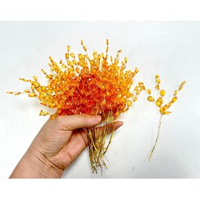 30Pack قطرة حبة أكريليك وسيقان ناعمة اختيارات الأزهار ، 6.5 "باقات الاصطناعية فروع زهرة مزخرفة بفروع حبة للزهور الزهرة الزفاف مقاطع الشعر كعكة القبعات (أحمر) ديكور (أحمر)