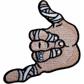 Shaka Hand BJJ Patch (3.5 بوصة) مطرزة على الجيو Jiu jitsu شارة تصارع الهدية