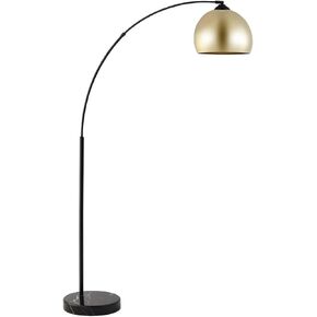 مجموعة Safavieh Lighting Glarien منتصف القرن 70 بوصة مصباح قوس الذهب/الأسود (شملت المصباح LED) FLL4087A