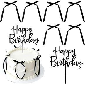 12 PCS Pearl Bow Cake Toppers Bowknot Birthday Decorations Pearl Bows Cupcake Toppers Bowknot Cake Decorations for Bow Themed Wedding Bridal Shower Birthday Baby Shower Party Supplies White in Saudi Arabia