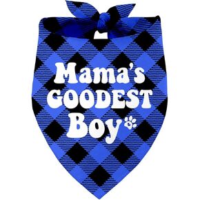 Mama’s Boy Dog Bandana, Dog Mom's Boy Gift Dog Bandana, Pet Scarf Accessories, Printed Dog Bandanas Gift for Dog Lover Birthday or Christmas, for Small Medium Large Dogs(N6)