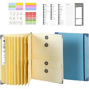 If I Die Binder - Veleron Life Organizer, Important Document Organizer, Expanding File Folder for Important Papers, Emergency Binder, Birth Certificates, Life Book Document Organizer (Blue)