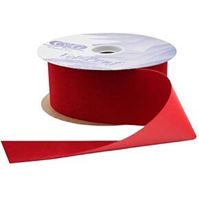 Berwick Offray C & G Vel-Pruf Velvet (معبأة مع معبأة ث/مقسمات) 2-1/2 "W × 100 ياردة-شريط أحمر عطل
