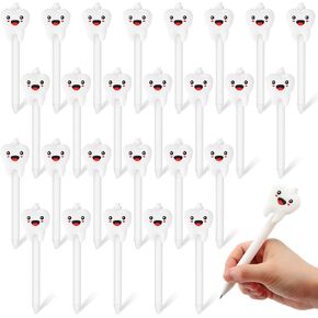 Spakon 30 Pcs Dental Assistant Gifts Dentist Tooth Decorative Pens Bulk Dental Appreciation Gift for Dental Students Nurse Doctor Medical Staffs Dental Assistants Week