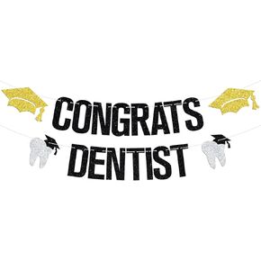 Congrats Dentist Banner, Congrats Grad/Future Dentist Banner, Holy Molar You Did It/Congrats RDH, 2025 Medical Dental School Survivor Graduation Party Decorations Supplies