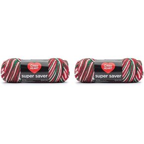 Red Heart Super Saver Yarn ، Printe Print (حزمة 2)