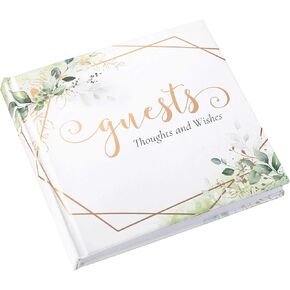 Lillian Rose Botanical and Geometric Guest Book with Gold Accents
