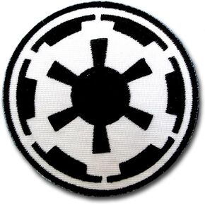 Galactic Empire Patch Embroidered Iron on Logo Boba Fett Mandalorian Crest Aemor Bounty Hunter Jedi Order Assault Stormtrooper Walker Imperial ATAT R2D2 Rebel Alliance Republic