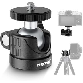 Neewer® Aluminum Alloy 360 Degree Rotating Swivel Mini Ball Head with 1/4" 3/8" Thread Base Mount for DSLR Camera Like Canon,Nikon,Sony/Camcorder/iPhone 6s/6/5S/5/4S/4,Gopro HD Hero 1/2/3/3+/4