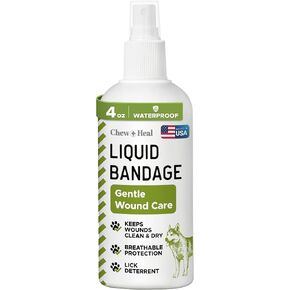 Pet Liquid Bandage for Dogs - 4 oz Spray with Aloe - Wounds Care for Dogs Including Cuts, Scrapes, and Stitches - Breathable and Waterproof