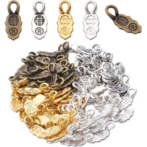 100pcs 4 Colors Tibetan Style Alloy Leaf Shape Glue on Pendant Bails Charms Connector Hanger for Earring Necklace Jewelry Crafts Making Supplies, 13×6×2mm
