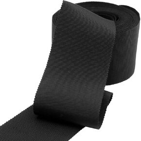 Black Petersham Ribbon 2 Inch 6 Yards Vintage Ribbon for Millinery Hat Craft